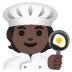 🧑🏿‍🍳 cook: dark skin tone display on Google